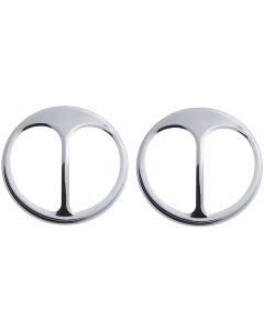Chevy Headlight Covers, Cats Eye, 7" Chrome, 1949-1954