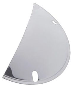 Chevy Headlight Shields, 7" Half Moon, Chrome, 1949-1954