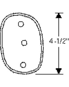 1949-1951 Chevy Mounting Gaskets, Taillight And License Bracket, Sedan Delivery