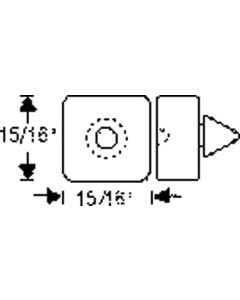 1949-1954 Chevy Window Stop Rubber Bumper 4-Door Rear Door Lower