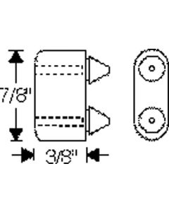 Chevy Rubber Bumper, Door, Two-Pronged, 3/8", 1952-1954