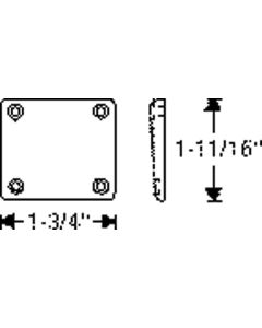 Chevy Rubber Bumper Plates, Door, Square, Bel Air 2-Door Hardtop And Convertible And Styleline Deluxe Convertible, 1949-1954