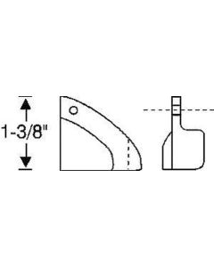 Chevy Rubber Fillers, Convertible Top Bow, Front, 1949-1952