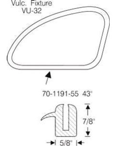 Chevy Weatherstripping, Fixed Rear Quarter Windows, 150 Coupe, 1949-1952