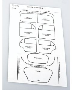 Chevy Water Leak Test Sheet, 1952-1954