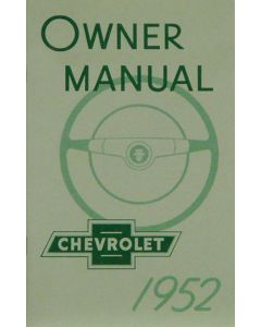Owner's Manual,Passenger Car,1952