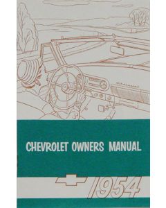 1954 Chevy Owners Manual Passenger Car