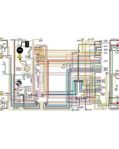 Chevy Color Laminated Wiring Diagram, 1949-1954