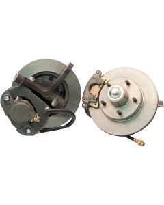Chevy Power Front Disc Brake Kit, At Wheel, With  Chevy Bolt Pattern & 2" Dropped Spindles, For Mustang II, 1949-1954