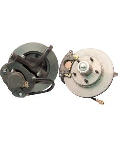 Chevy Power Front Disc Brake Kit, At Wheel, With  Chevy Bolt Pattern & 2" Dropped Spindles, For Mustang II, 1949-1954