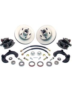 Chevy Power Front Disc Brake Kit, At The Wheel, With Ford Bolt Pattern, Without Spindles, For Mustang II, 1949-1954