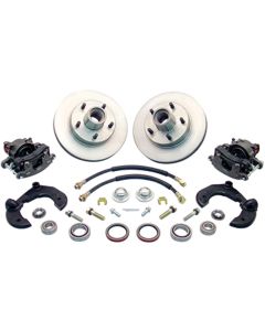Chevy Power Front Disc Brake Kit, At The Wheel, With Chevy Bolt Pattern, Without Spindles, For Mustang II, 1949-1954