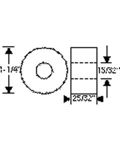 Chevy Bushing, Shock Absorber, Rear, 1949-1951