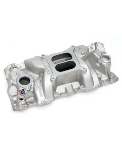Full Size Chevy Intake Manifold, 4-Barrel Carburetor, SmallBlock, Edelbrock, 1958-72