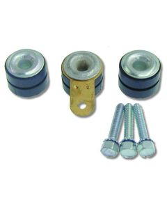 Nova  Windshield Wiper Motor Mounting Grommets, With Inserts, Ground Strap & Screws, 1967-92