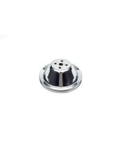 Nova Water Pump Pulley, Small Block, Single Groove, Chrome, 1967-68