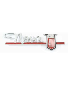 Nova Quarter Panel Emblem, 400 Series Show Quality 1962