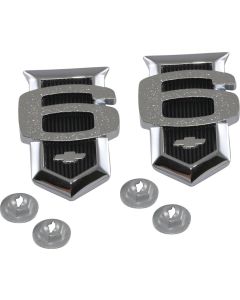 Nova Fender Emblem, 6-Cylinder Shield, Black, Show Quality 1962-1964