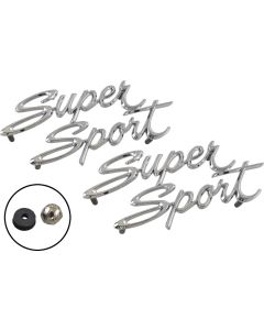 1966-1967 Chevy Nova Quarter Panel Emblems, Super Sport, Show Quality