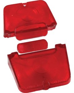 Nova Taillight Lens Set, All Red, 1962-1964