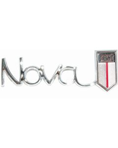 Nova Emblem, Quarter Panel, Show Quality 1966-1967