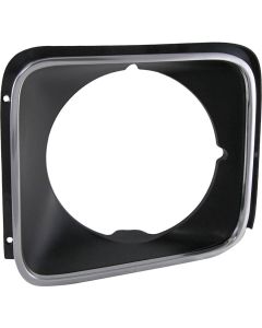 Nova Bezels, Headlight, Left Hand, Black, Super Sport 1975-1978
