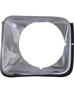 Nova Bezels, Headlight, Right Hand, Concours, Chrome, 1976