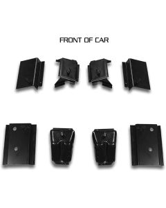 Nova Seat Brackets, Buckets, 8 Piece Set, 1968-1971