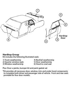 1967 Chevy Nova 2-Door Hardtop Master Weatherstrip & Gasket Kit