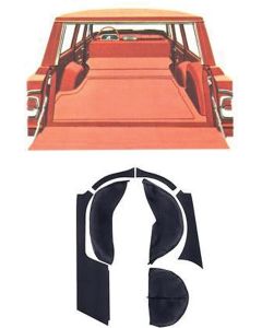 Nova Wagon Cargo Area Panels W/ Wheel Covers, Seville, 1962-1964