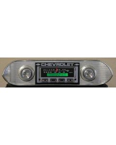 Chevy II-Nova Stereo Radio, KHE-300, AM/FM, Manual Tuning,Black Face, 1962-1965