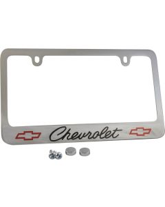 Nova License Plate Frame, 2 Bowties And Chevrolet Script Letters, 1962-1979