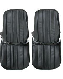 Nova, Front Bucket Seat Covers, Vinyl, SS, Custom, 1969-1971