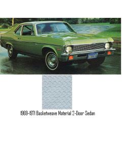 Nova, Sedan Rear SS, Custom, Seat Cover, Vinyl, 2-Door Sedan, 1969-1971