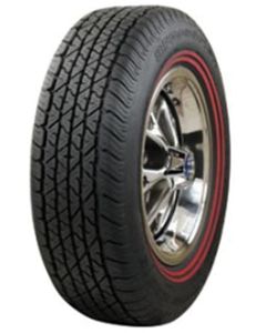 Nova Tire, 6.95/14 With 3/8" Dual Red Stripe, Goodyear Power Cushion Bias Ply, 1965-1967