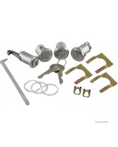 ChevyII-Nova Lock Set, Glovebox, Trunk, Door, With Replacement Style Keys, 1967