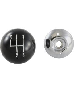 Nova Shift Knob, 4 Speed, Black, 3/8"-16 Thread, 1962-1979