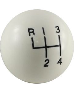 Nova Shift Knob, White, 3/8"-16 Thread, 1962-1979