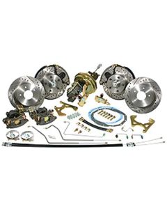 1968-1974 Chevy Nova Power Disc Brake Conversion Kit, Complete, 4-Wheel, Stock Spindles, 9" Brake Booster