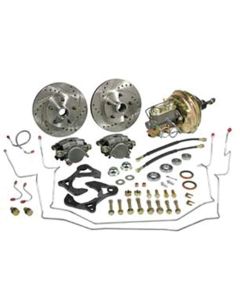 Nova Power Disc Brake Conversion Kit, Complete, Front, 9" Booster, Stock Spindle, 1965-1966