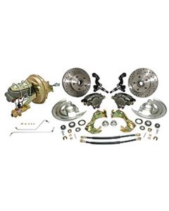 1968-1974 Chevy Nova Power Disc Brake Conversion Kit, Complete, Front, 11" Booster, Stock Spindle