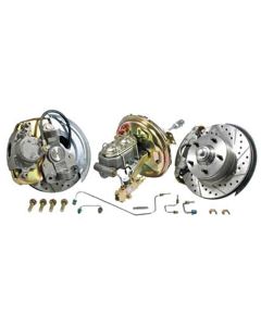 1962-1964 Nova Power Disc Brake Conversion Kit, Complete, Front, 9" Booster, Drop Spindle