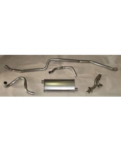 Chevy II - Nova Single Exhaust System For 4 & 6 Cylinder, Stainless Steel, 1962-1967