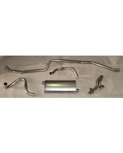 Chevy II - Nova Single Exhaust System For V8, Stainless Steel, 1963-1974