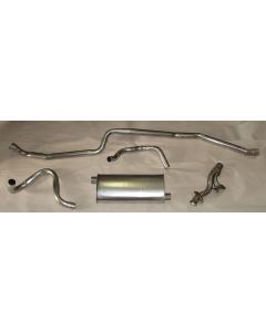 1963-1974 Chevy Nova Single Exhaust System For V8, Aluminum, With Resonator