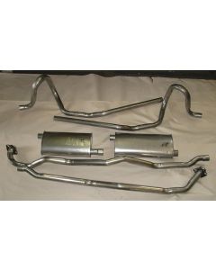Chevy II - Nova Dual Exhaust System For V8, Stainless Steel, 1965-1967