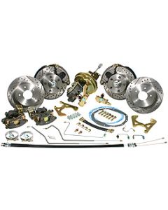 Nova Big Brake Wheel Kit, Complete, 13", With Red Powder Coat Calipers, 1968-1974