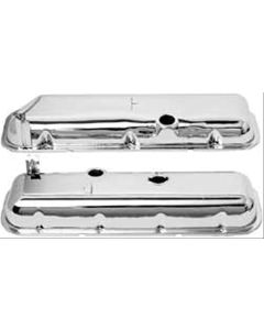 Nova Valve Covers, Big Block, Chrome, With Power Brakes, 1968-1970