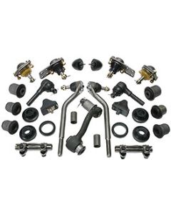 1963-1967 Chevy Nova Suspension Rebuild Kit, Front End, Complete, With Power Steering, Rubber
