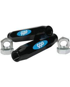 Nova Tie Rod Sleeves, Custom Aluminum, Black, 1968-1974